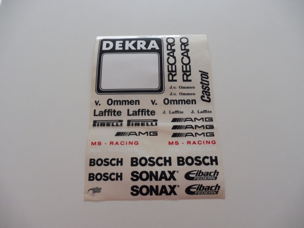 FG , Yankee Dekra Recaro Dekorbogen / Walther Decals Original